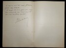 DELAHAYE Jules - LETTRE AUTOGRAPHE SIGN&Eacute;E, TH&Eacute;&Acirc;TRE NATIONAL OP&Eacute;RA, 1877. DELAHAYE Jules