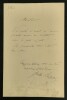 LETTRE AUTOGRAPHE SIGN&Eacute;E, CH&Acirc;TELET, INVITATION. Gaston Serpette