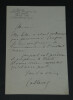 Gaston ARMAN de CAILLAVET - Lettre autographe sign&eacute;e. Gaston ARMAN de CAILLAVET