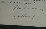 Gaston ARMAN de CAILLAVET - Lettre autographe sign&eacute;e. Gaston ARMAN de CAILLAVET
