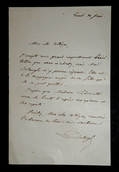 LETTRE AUTOGRAPHE SIGN&Eacute;E - Neveu de Emile Cou&eacute;. 10 novembre 1951.. DELANGLE Claude Alphonse
