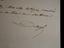 LETTRE AUTOGRAPHE SIGN&Eacute;E - Neveu de Emile Cou&eacute;. 10 novembre 1951.. DELANGLE Claude Alphonse