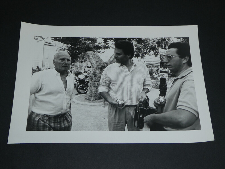 Photographie noir et Blanc ann&eacute;es 70/80 Jacques Heripret p&eacute;tanque Michel Noir. Jacques Heripret