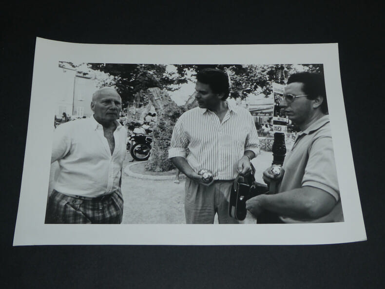 Photographie noir et Blanc ann&eacute;es 70/80 Jacques Heripret p&eacute;tanque Michel Noir. Jacques Heripret