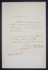 Tony ROBERT-FLEURY Peintre- LETTRE AUTOGRAPHE SIGN&Eacute;E, INVITATION. Tony ROBERT-FLEURY