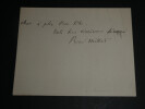 Ren&eacute; Philippe MILLET - CARTE-LETTRE AUTOGRAPHE SIGN&Eacute;E, 1906. Ren&eacute; Philippe MILLET