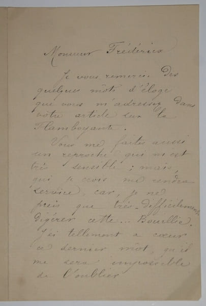 HUGUENET F&eacute;lix - LETTRE AUTOGRAPHE SIGN&Eacute;E, &Agrave; Alfred FREDERIX, JOURNAL, 1884. F&eacute;lix Huguenet