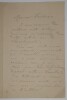 HUGUENET F&eacute;lix - LETTRE AUTOGRAPHE SIGN&Eacute;E, &Agrave; Alfred FREDERIX, JOURNAL, 1884. F&eacute;lix Huguenet