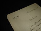 PERIER Paul Casimir - LETTRE AUTOGRAPHE SIGN&Eacute;E, S&Eacute;NAT, PARIS 1893. PERIER Paul Casimir