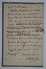 VACHEROT Etienne - LETTRE AUTOGRAPHE SIGN&Eacute;E, JOURNAL, PARIS 1833. Etienne VACHEROT