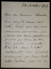 CHEVILLARD Camille - LETTRE AUTOGRAPHE SIGN&Eacute;E, PARIS, 1907. Camille Chevillard