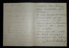 CHEVILLARD Camille - LETTRE AUTOGRAPHE SIGN&Eacute;E, PARIS, 1907. Camille Chevillard