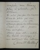 CHEVILLARD Camille - LETTRE AUTOGRAPHE SIGN&Eacute;E, PARIS, 1907. Camille Chevillard