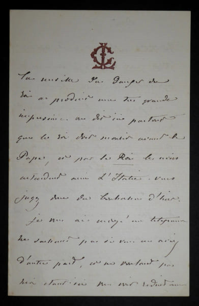 LOCLE Camille du - LETTRE AUTOGRAPHE SIGNEE. Camille du Locle