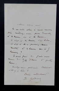 Edmond GONDINET, librettiste - LETTRE AUTOGRAPHE SIGNÉE