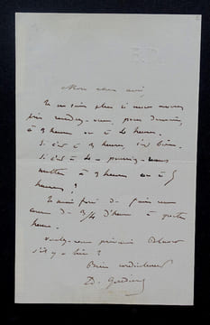 Edmond GONDINET, librettiste - LETTRE AUTOGRAPHE SIGNÉE. Edmond GONDINET