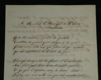 Aglaé de Corday - Poème autographe signé au Marquis de Valois - 3 pages - 1854