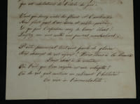 Aglaé de Corday - Poème autographe signé au Marquis de Valois - 3 pages - 1854