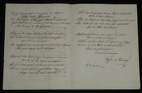Aglaé de Corday - Poème autographe signé au Marquis de Valois - 3 pages - 1854