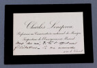 Charles LENEPVEU - CARTE DE VISITE AUTOGRAPHE SIGN&Eacute;E AVEC LISER&Eacute; DE DEUIL. Charles LENEPVEU