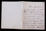Paul MOUNET, Acteur - LETTRE AUTOGRAPHE SIGN&Eacute;E, 1889. Paul MOUNET