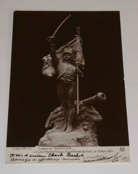 THEUNISSEN Corneille - CARTE POSTALE D&Eacute;DICAC&Eacute;E ET SIGN&Eacute;E, POLYTECHNICIENS 1915. Corneille Theunissen
