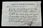 Quittances sign&eacute;es, 1780. Clerg&eacute; du dioc&egrave;se de Toulouse, bureau des D&eacute;cimes
