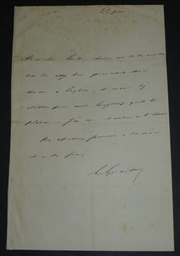 Emile DE GIRARDIN, Journaliste et Homme d'affaires - LETTRE AUTOGRAPHE SIGNÉE. Emile DE GIRARDIN