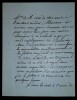 LETTRE AUTOGRAPHE SIGN&Eacute;E. LAJARD Jean-Baptiste F&eacute;lix