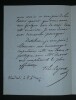 LETTRE AUTOGRAPHE SIGN&Eacute;E. LAJARD Jean-Baptiste F&eacute;lix