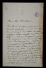 LETTRE AUTOGRAPHE SIGN&Eacute;E, 1879. Antoine Guillot de Sainbris