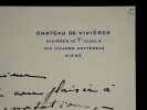 BATAILLE Henry - LETTRE AUTOGRAPHE SIGN&Eacute;E, AISNE. Henry Bataille
