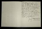 BATAILLE Henry - LETTRE AUTOGRAPHE SIGN&Eacute;E, AISNE. Henry Bataille