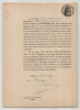 Pouvoir sign&eacute; par Lucien Hillemacher – Collection de 50 auteurs & musiciens. Lucien Hillemacher