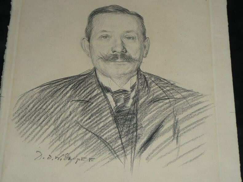 Dessin original portrait r&eacute;aliste au crayon - par David Osipovich Widhoff. David Osipovich Widhoff