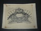 Dessin original sign&eacute; – Dessus de porte, rue du Regard, &agrave; Paris. Louis Henri Laffill&eacute;e