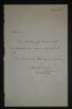 BERTHELOT Philippe - LETTRE AUTOGRAPHE SIGN&Eacute;E, PARIS. Philippe Berthelot
