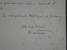 BERTHELOT Philippe - LETTRE AUTOGRAPHE SIGN&Eacute;E, PARIS. Philippe Berthelot