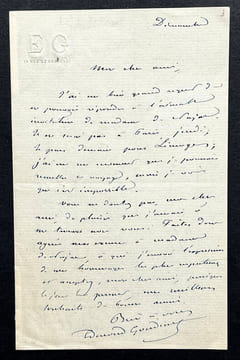 Edmond GONDINET, Librettiste - LETTRE AUTOGRAPHE SIGNÉE. Edmond GONDINET