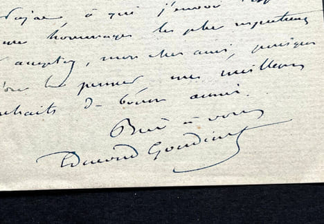 Edmond GONDINET, Librettiste - LETTRE AUTOGRAPHE SIGNÉE. Edmond GONDINET