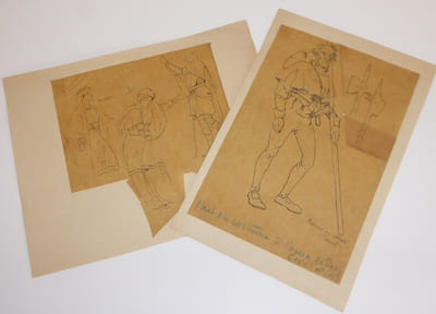 LOT DE DEUX ILLUSTRATIONS COSTUMES POUR "Faust" A L'OPÉRA