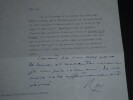 Colonel REMY - LETTRE TAPUSCRITE ET AUTOGRAPHE SIGN&Eacute;E &agrave; Christian BONNET, 1971. Colonel R&eacute;my (Gilbert Renault)
