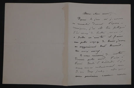 Edmond GONDINET, Librettiste - LETTRE AUTOGRAPHE SIGNÉE SUR SA FATIGUE