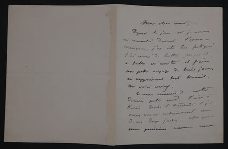 Edmond GONDINET, Librettiste - LETTRE AUTOGRAPHE SIGNÉE SUR SA FATIGUE. Edmond GONDINET