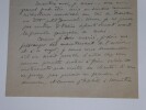 CLO&Euml;Z Gustave - LETTRE AUTOGRAPHE SIGN&Eacute;E, FEVRIER 1919. Gustave Clo&euml;z