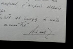 Ren&eacute; CLAIR - LETTRE AUTOGRAPHE SIGN&Eacute;E &Agrave; Lily, 1950. Ren&eacute; Clair