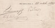 Pouvoir sign&eacute; par Paul Ferrier - Collection de 25 auteurs & musiciens. Paul Ferrier