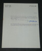 Paul ARMA - Compositeur - LETTRE DACTYLOGRAPHI&Eacute;E SIGN&Eacute;E &Agrave; Pierre LHOSTE - 1970. Paul ARMA