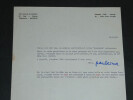 Paul ARMA - Compositeur - LETTRE DACTYLOGRAPHI&Eacute;E SIGN&Eacute;E &Agrave; Pierre LHOSTE - 1970. Paul ARMA