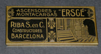 Plaque publicitaire en métal doré - Objet publicitaire - 1935